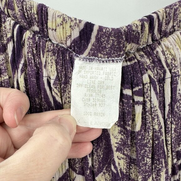 VINTAGE 90S HILO HATTIE HAWAIIAN ORIGINAL 2 piece set top skirt banana leaf XL - Picture 12 of 13